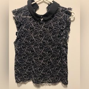 Zara see through lace tank top blouse
